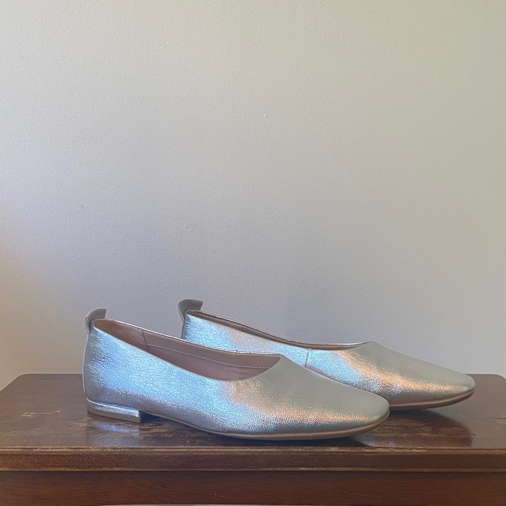 Elegant Silver Franco Sarto Women's Flats
